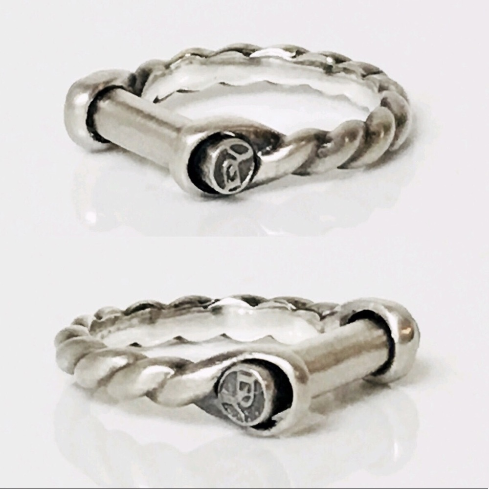David Yurman Sterling Silver Maritime Shackle Ring - Picture 2 of 8
